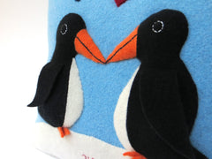 detail of 3d penguin cushion by cdbdi