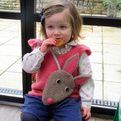 little girl with bunny rabbit handbag by cdbdi