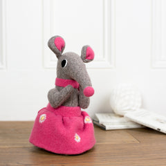 grey girl shrew with light pink skirt by cdbdi