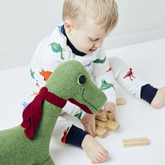 Dinosaur medium size with small boy