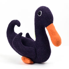 deep purple duck on white background