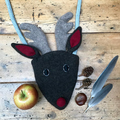flat lay of children's reindeer handbag by cdbdi