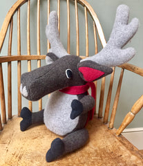 Reindeer Soft Toy, Handmade and Personalised