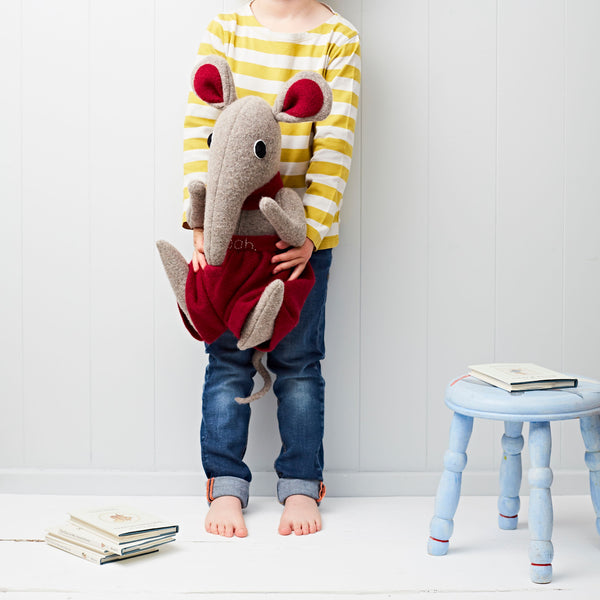 Shrew Large Soft Toy With Little Girl Front View