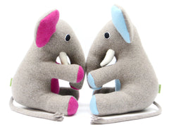 Large personalised soft toy elephant pair by cdbdi