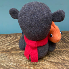 Back view of Soft Toy Otter with Goldfish