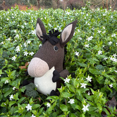 Large Donkey Pure Wool Soft Toy Handmade and Personalised