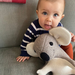 Koala bear soft toy with baby boy by cdbdi