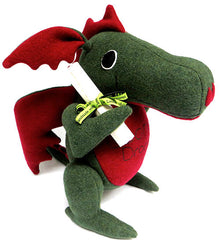 Green and red dragon with scroll by cdbdi