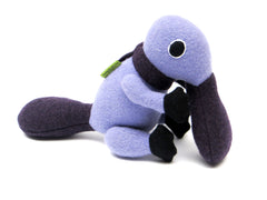 lilac and purple duck billed platypus personalised soft toy 