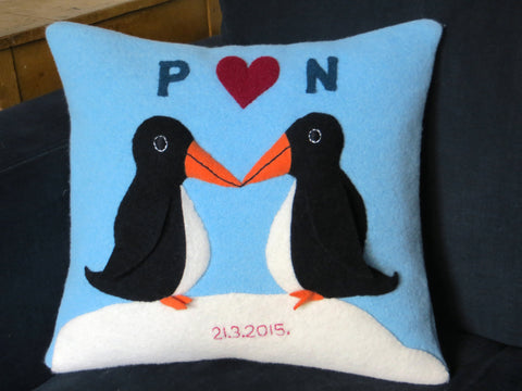 Personalised 3d penguin cushion by cdbdi
