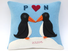 Personalised 3d penguin cushion by cdbdi on white background