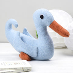 Pale blue soft toy duck by cdbdi