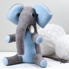 medium sized elephant in blue