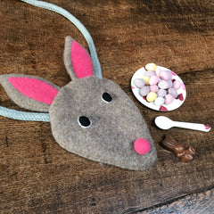 Flat lay Easter bunny bag by cdbdi