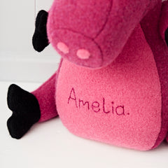 Pig Soft Toy, Handmade And Personalised