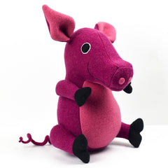 soft toy pig with white background