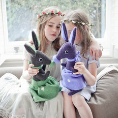 Soft toy bunny rabbits, chatting with the girls by cdbdi